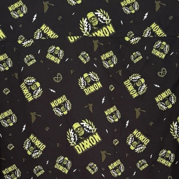 Dixxon Flannel "The Frankenstein" Size Large Horror Party Shirt Short Sleeve - Picture 4 of 10